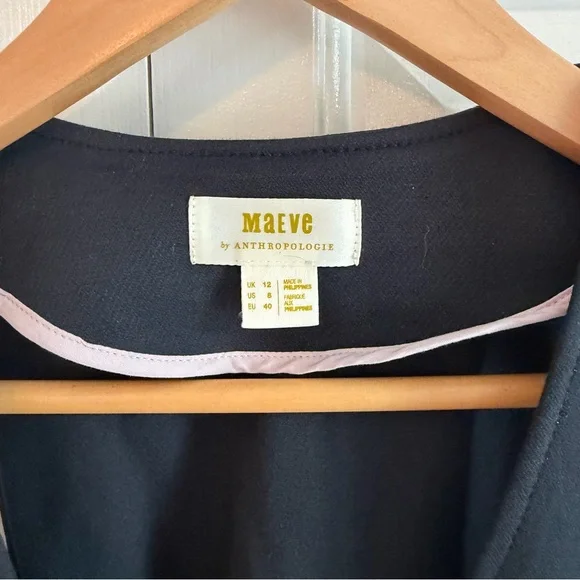 Anthropologie Maeve Black Cropped Vest, Size 8 - Picture 4 of 8